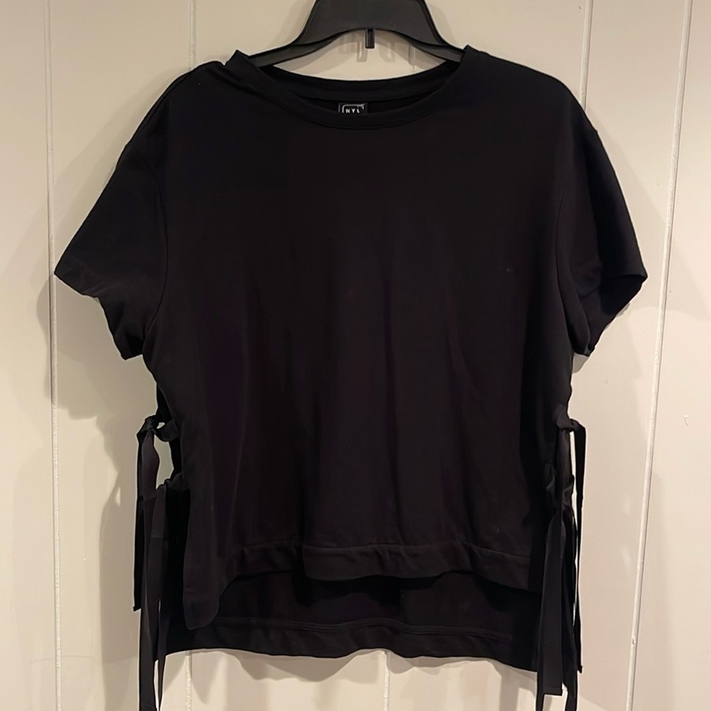 NYLORA Black Top with Side Ties